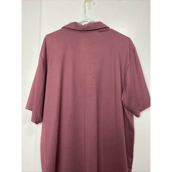 Adidas Polo Shirt Mens XL Red Wine Golf Short Sleeve Active Casual Stretch - Picture 5 of 11